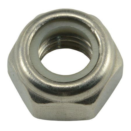 MIDWEST FASTENER Nylon Insert Lock Nut, M8-1.25, A2 Stainless Steel, Not Graded, 100 PK 55130
